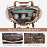 LOVEVOOK Laptop Tote Bag for Women With Large Cup Holder, Leather Work Tote Bag for Women,15.6 Inch Professional Computer Briefcase Business Teacher Commuter Shoulder Bag,Office Travel Gift
