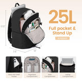 LOVEVOOK Mens Backpack with Giant Tumbler Holder Pocket,15.6 Inch Everyday Laptop Backpack Commuter Travel Work Computer Bag for Women,Waterproof Hiking College Teacher Back Pack Casual Daypack,Black