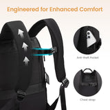 LOVEVOOK Mens Backpack with Giant Tumbler Holder Pocket,15.6 Inch Everyday Laptop Backpack Commuter Travel Work Computer Bag for Women,Waterproof Hiking College Teacher Back Pack Casual Daypack,Black