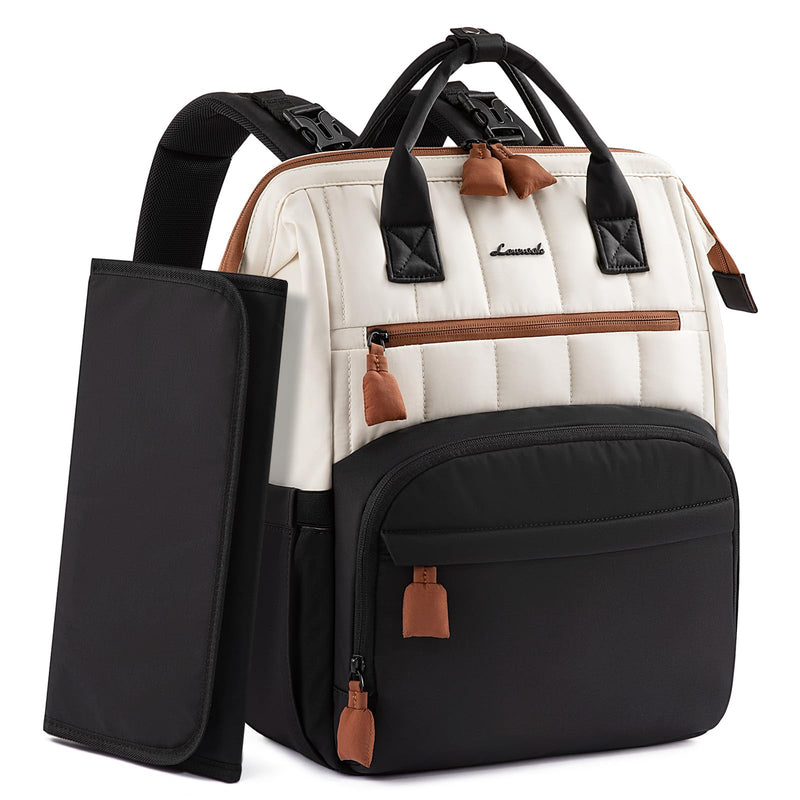 LOVEVOOK Puffer Diaper Backpack, Lightweight Baby Bag with Changing Pad, Diaper Bag for Mom Dad with Stroller Buckles
