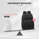 LOVEVOOK School Backpack for Teen Girls, Student Backpack Purse for 14 - 16 Teenage, Cute Kid Bookbag, Back to School Backpacks Fit 15.6 Inch Laptop, Large College Travel Bag, Black