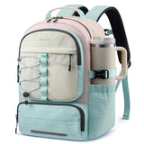 LOVEVOOK School Backpack for Teen Girls, Unique Style College Student Backpacks with Large Cup Holder, Cute Kid Bookbag with Pens Compartment, Large Capacity Back to School Backpack Fit 15.6'' Laptop