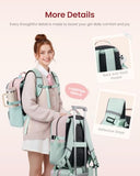 LOVEVOOK School Backpack for Teen Girls, Unique Style College Student Backpacks with Large Cup Holder, Cute Kid Bookbag with Pens Compartment, Large Capacity Back to School Backpack Fit 15.6'' Laptop