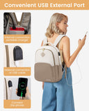 LOVEVOOK School Backpack for Women Men Classic Backpack with 15.6" Laptop Compartment Lightweight Bookbag for College Work High School