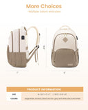 LOVEVOOK School Backpack for Women Men Classic Backpack with 15.6" Laptop Compartment Lightweight Bookbag for College Work High School