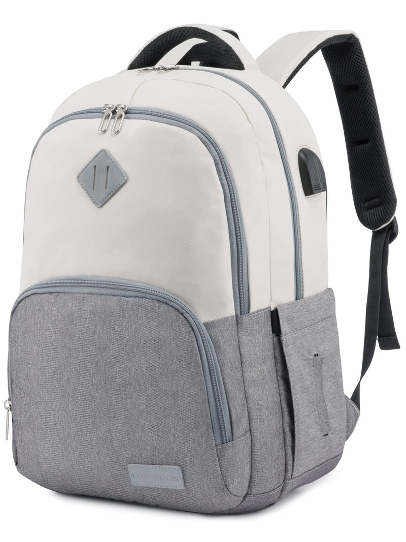 LOVEVOOK School Backpack for Women Men Classic Backpack with 15.6" Laptop Compartment Lightweight Bookbag for College Work High School