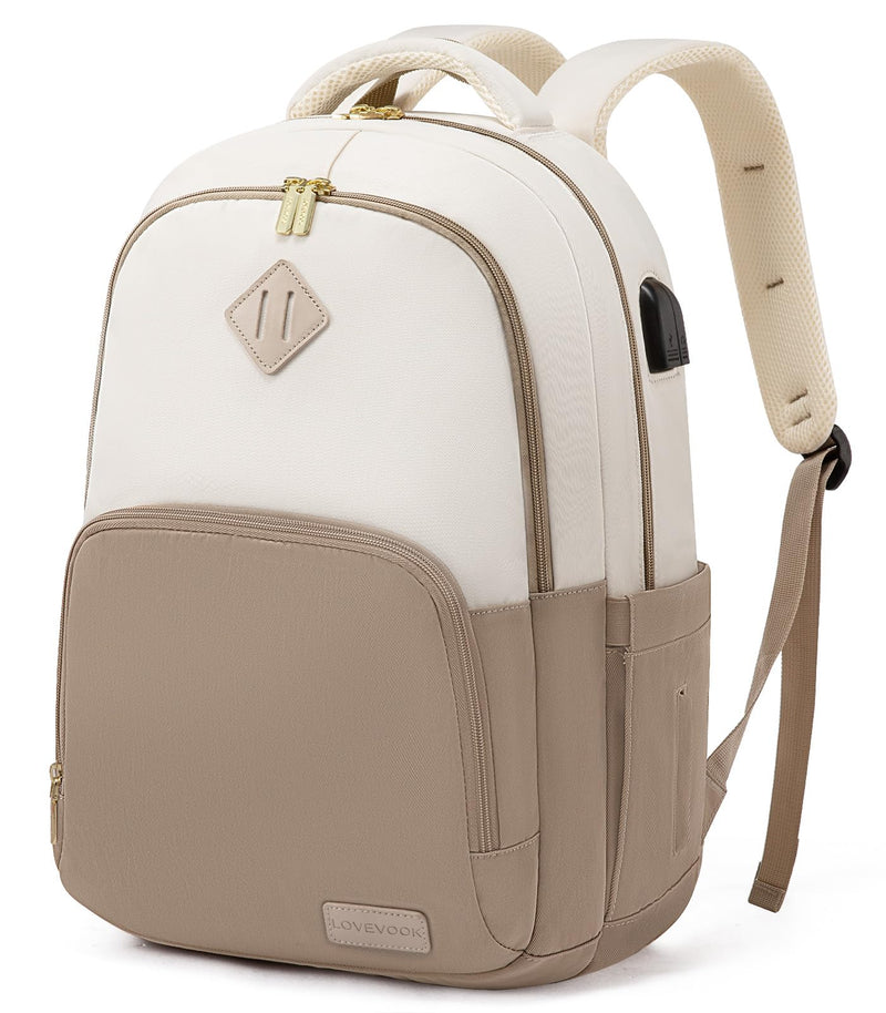 LOVEVOOK School Backpack for Women Men Classic Backpack with 15.6" Laptop Compartment Lightweight Bookbag for College Work High School
