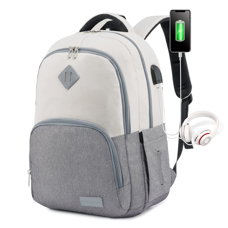 LOVEVOOK School Backpack for Women Men Classic Backpack with 15.6" Laptop Compartment Lightweight Bookbag for College Work High School