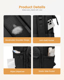 LOVEVOOK Small Diaper Bag Backpack, Mini Baby Bag for Girl Boy with Changing Pad, Diaper Backpack for Mom Dad with Stroller Buckles, Black