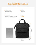 LOVEVOOK Small Diaper Bag Backpack, Mini Baby Bag for Girl Boy with Changing Pad, Diaper Backpack for Mom Dad with Stroller Buckles, Black