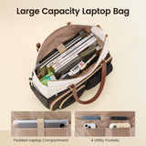 LOVEVOOK Teacher Tote Bag for Women Work, Laptop Bag with Large Cup Holder, Nurse Bag with Multi Pocket, Water - Resistant Business Travel Computer Briefcase Handbag Diaper Bag Mother Gift, 15.6 Inch