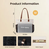 LOVEVOOK Teacher Tote Bag for Women Work, Laptop Bag with Large Cup Holder, Nurse Bag with Multi Pocket, Water - Resistant Business Travel Computer Briefcase Handbag Diaper Bag Mother Gift, 15.6 Inch