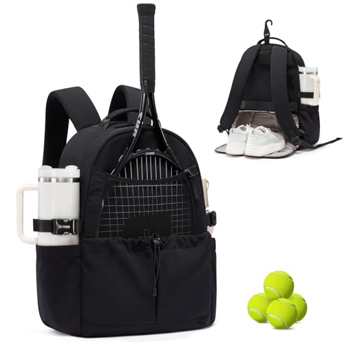 LOVEVOOK Tennis Bag for Women & Men, Fits 27" Rackets, Tennis Backpack with Ventilated Shoe Compartment & Wet Pocket, Ideal for | Backpacks4Less