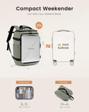 LOVEVOOK Travel Backpack for Women & Men, 25L Airline Approved Personal Item Carry On Backpack, Lightweight with 2 Packing Cubes, Waterproof Daypack for Work, Gym & Weekend Travel, Slate Green - Black