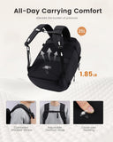 LOVEVOOK Travel Backpack for Women & Men, 25L Airline Approved Personal Item Carry On Backpack, Lightweight with 2 Packing Cubes, Waterproof Daypack for Work, Gym & Weekend Travel, Slate Green - Black