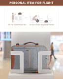 LOVEVOOK Travel Backpack for Women & Men 40L,Airline Approved Carry On Backpack Travel Essentials,TSA Carry on Luggage,Waterproof Personal Item Travel Bag,Suitcase with 3 Packing Cubes,Grey - Brown