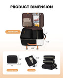 LOVEVOOK Travel Backpack for Women, TSA Carry On Backpack Flight Approved Luggage, 40L Water Resistant Personal Item Daypack Large Weekender Bag fit 17 inch Laptop with 3 Cubes, Beige - black - brown