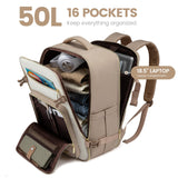 LOVEVOOK Travel Backpack For Women,50L Carry On Backpack Flight Approved,TSA Personal Item Travel Bag Fits 18 Inch Laptop,Business Weekender Overnight Daypack with Toiletry Bag and Cubes