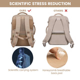 LOVEVOOK Travel Backpack For Women,50L Carry On Backpack Flight Approved,TSA Personal Item Travel Bag Fits 18 Inch Laptop,Business Weekender Overnight Daypack with Toiletry Bag and Cubes