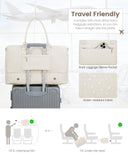 LOVEVOOK Travel Duffle Bag for Women, Weekender Overnight Bag with Shoe Compartment, Carry on Case with Toiletry Kit, Gym Duffel Bag with Wet Pocket, Hospital bags for Labor and Delivery, 3 Pcs Set