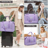 LOVEVOOK Travel Duffle Bag, Weekender Bags for Women with Shoe Compartment, Carry on Overnight Bag with Toiletry Bag, Gym Duffel Bag with Wet Pocket, Hospital Bags for Labor and Delivery, Purple