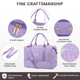LOVEVOOK Travel Duffle Bag, Weekender Bags for Women with Shoe Compartment, Carry on Overnight Bag with Toiletry Bag, Gym Duffel Bag with Wet Pocket, Hospital Bags for Labor and Delivery, Purple
