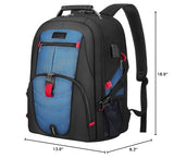 LOVEVOOK Travel Laptop Backpack Waterproof Anti Theft Backpack with Lock and USB Charging Port Large 17-17.3 Inch Computer Business Backpack for Men Women Blue