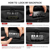 LOVEVOOK Travel Laptop Backpack Waterproof Anti Theft Backpack with Lock and USB Charging Port Large 17-17.3 Inch Computer Business Backpack for Men Women Blue