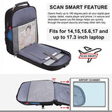 LOVEVOOK Travel Laptop Backpack Waterproof Anti Theft Backpack with Lock and USB Charging Port Large 17-17.3 Inch Computer Business Backpack for Men Women Blue