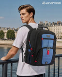 LOVEVOOK Travel Laptop Backpack Waterproof Anti Theft Backpack with Lock and USB Charging Port Large 17-17.3 Inch Computer Business Backpack for Men Women Blue