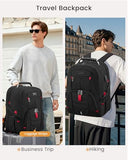 LOVEVOOK Travel Laptop Backpack Waterproof Anti Theft with Lock and USB Charging Port Large Computer Business Backpack for Men Women College (17 inch, Black)