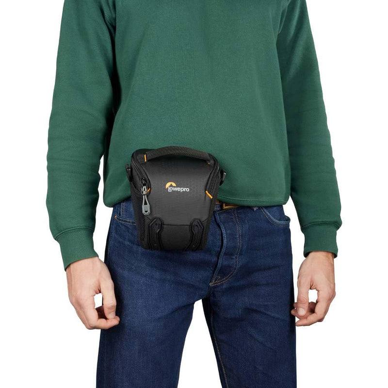 Lowepro Adventura TLZ 20 III, Camera Shoulder Bag with Adjustable/Removable Shoulder Strap, Bag for Mirrorless Camera, Compatible with Fujifilm XT200, Canon M50 MII, EOS R10, Nikon Z50, Black