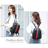 Lowille Backpack Purse For Women Mini PU Leather Rucksack Fashion Small Daypack Travel Shoulder Bag Tote Handbag (Small Black)