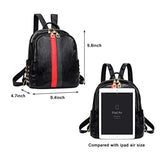 Lowille Backpack Purse For Women Mini PU Leather Rucksack Fashion Small Daypack Travel Shoulder Bag Tote Handbag (Small Black)