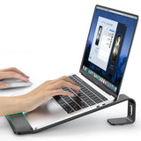 LOXP Laptop Stand for Desk, Metal Laptop Stand with Wrist Support, Ergonomic Detachable Laptop Riser, Aluminum Lectern, Computer Stand for MacBook Air Pro, HP, Dell, XPS, HP (10 - 17") Laptops - Black