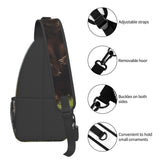 LQXNXHC Crossbody Sling Bag Cross Chest Bag Hi Bear Sit on the lawn Sling Backpack Casual Waist Fanny Pack for Travel
