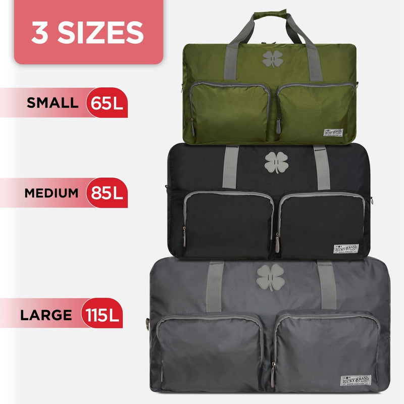 Lucky Travel Duffel Bags 65L, Gym Bag, Travel Bag & Large Duffle Bag for Men, Foldable Overnight Weekender Bags for Women & Men with Adjustable Shoulder Strap,