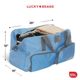 Lucky Travel Duffel Bags 65L, Gym Bag, Travel Bag & Large Duffle Bag for Men, Foldable Overnight Weekender Bags for Women & Men with Adjustable Shoulder Strap,