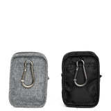 Lug Drizzle Mini Zip Storage Pouch - 2pc Set, BLACK/HEATHER GREY