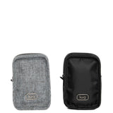 Lug Drizzle Mini Zip Storage Pouch - 2pc Set, BLACK/HEATHER GREY