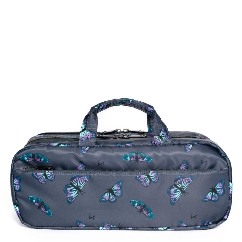 Lug Flatbed Slim Cosmetic Case, RESORT BLACK