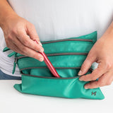 Lug Kickline Triple Zip Storage Pouch, LIME