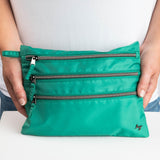 Lug Kickline Triple Zip Storage Pouch, LIME