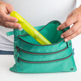 Lug Kickline Triple Zip Storage Pouch, LIME