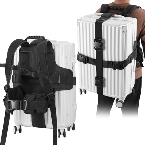 Luggage Backpack Conversion System Luggage Connector Straps – Cross Shaped External Frame Backpack with Handle, Quick-Release Lock, | Backpacks4Less