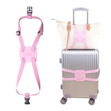 Luggage Bungee Strap for Suitcases - Add a Bag, Travel Bag Bungee Belt - Pink Luggage Strap (1PCS)