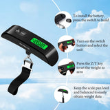 Luggage Scale, 110lb Luggage Weight Scale with 4 Unit Switching Functions&LED Display, Luggage Scale Travel Digital for Weighing Luggage, Backpacks, Packages and Markets(Black)