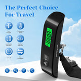 Luggage Scale, 110lb Luggage Weight Scale with 4 Unit Switching Functions&LED Display, Luggage Scale Travel Digital for Weighing Luggage, Backpacks, Packages and Markets(Black)