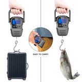 Luggage Scale, 110lb/50kg Luggage Weight Scale with Backlit LCD Display, Digital Fish Scale with Measuring Tape Portable Hanging Scale Suitcase Scale with Handle & Large Hook & 2 AAA Batties