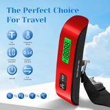 Luggage Scale, Portable Luggage Weight Scale 110lb/50kg with LED Display, Luggage Scale Travel Digital for Weighing Luggage, Backpacks, Fruits and Pets (Red)